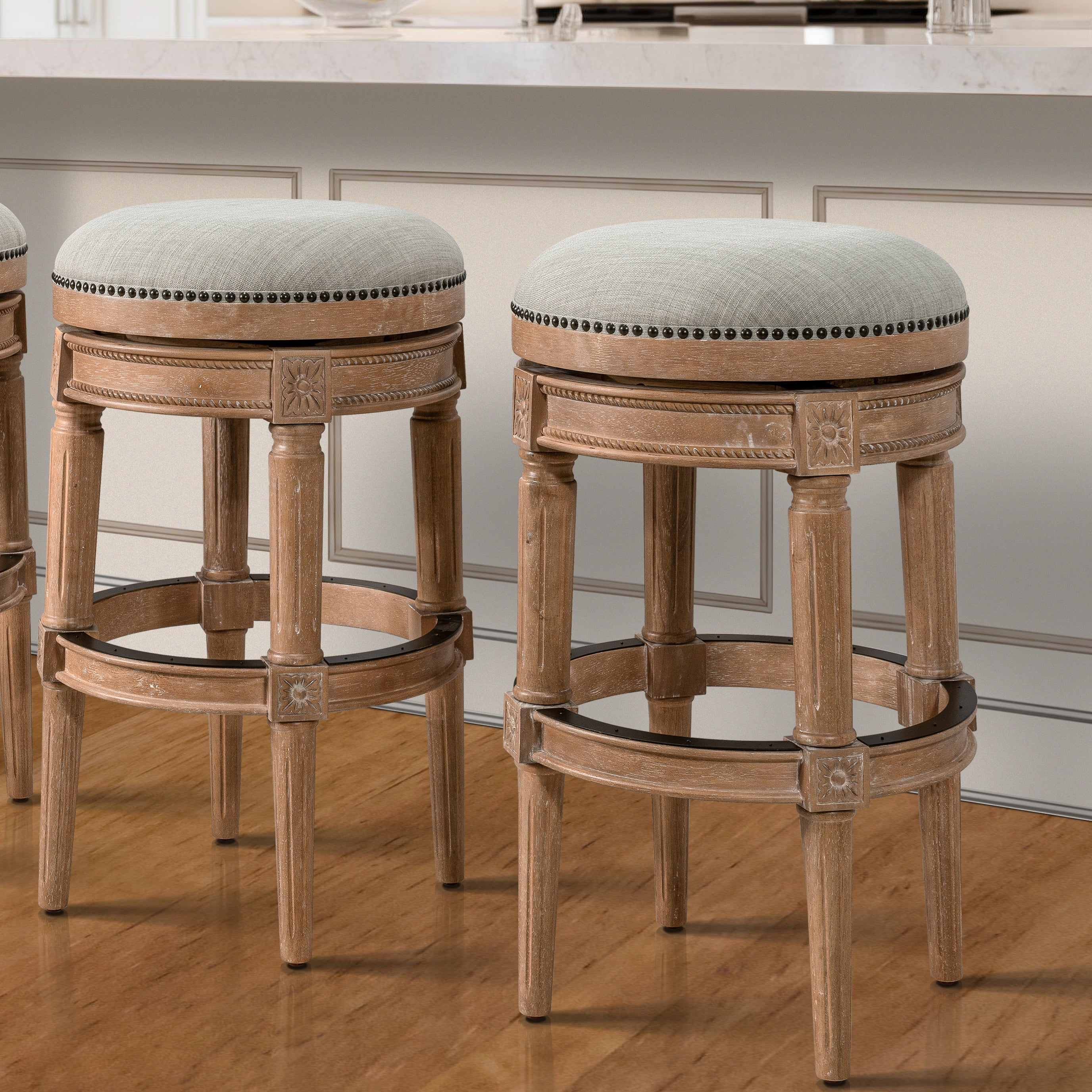 Backless Charlotte Barstool in Oak