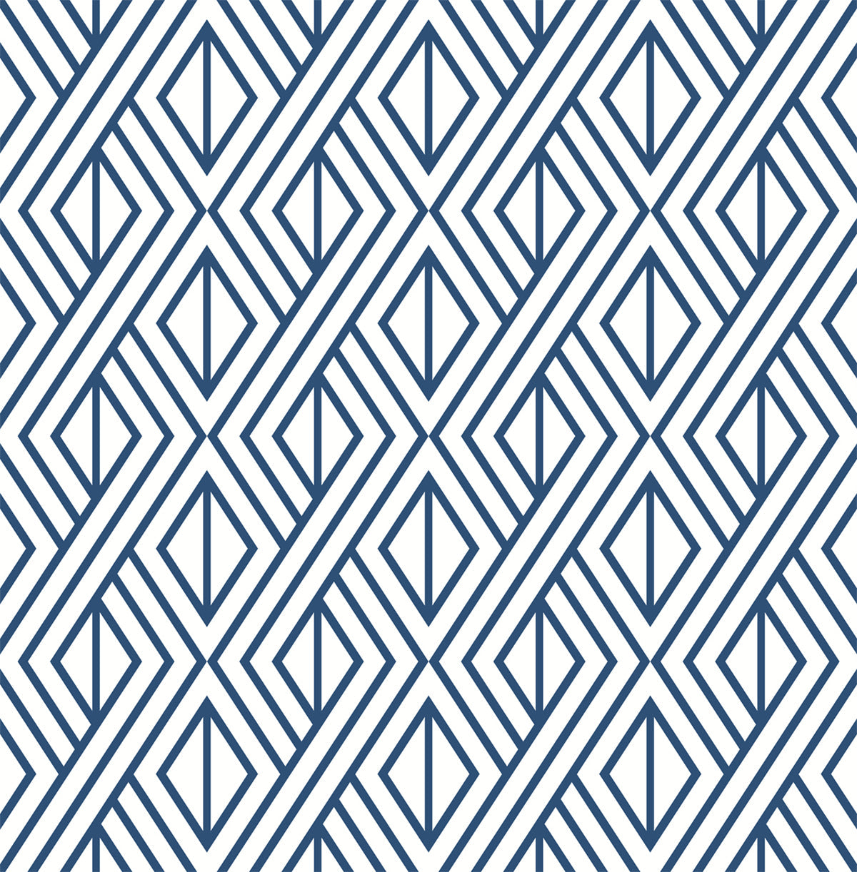 Navy Diamond Geometric Peel and Stick Removable Wallpaper