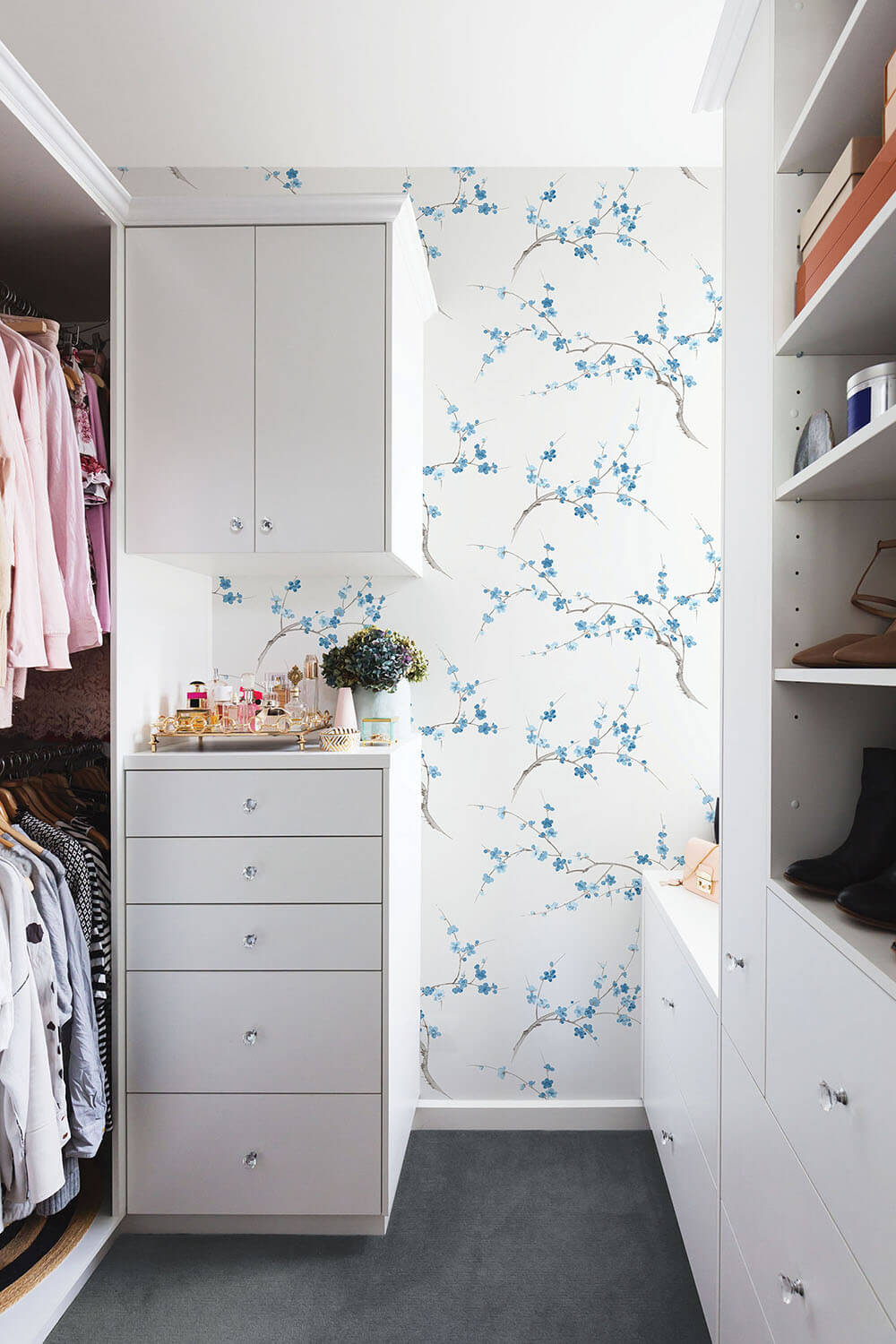 Cherry Blossom Floral Peel and Stick Removable Wallpaper