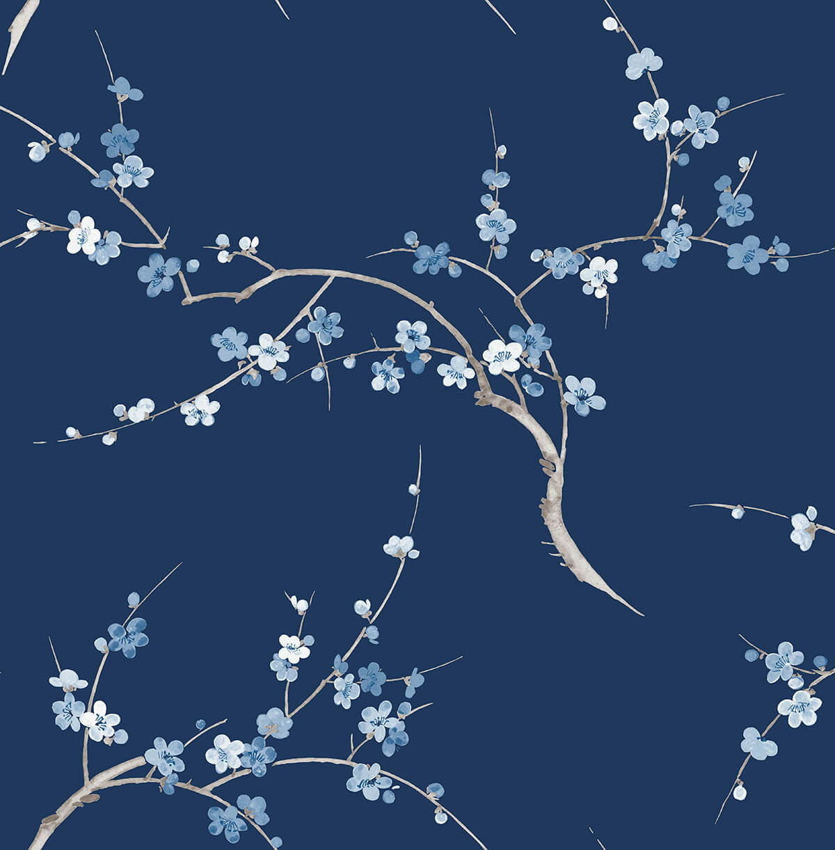 Cherry Blossom Floral Peel and Stick Removable Wallpaper