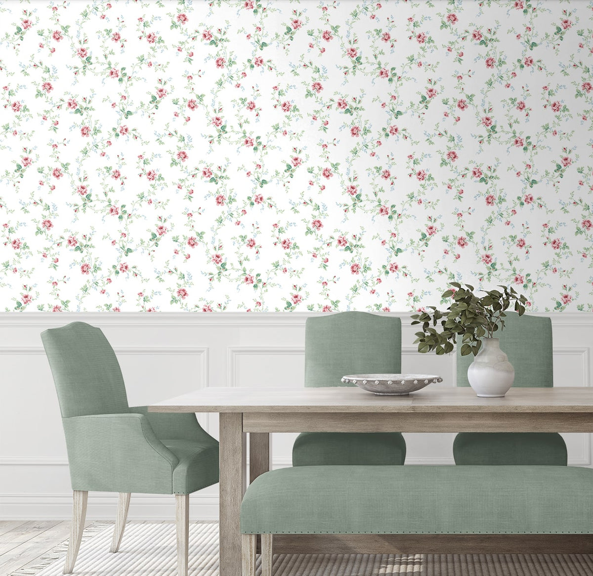 Blossom Floral Trail Peel and Stick Removable Wallpaper