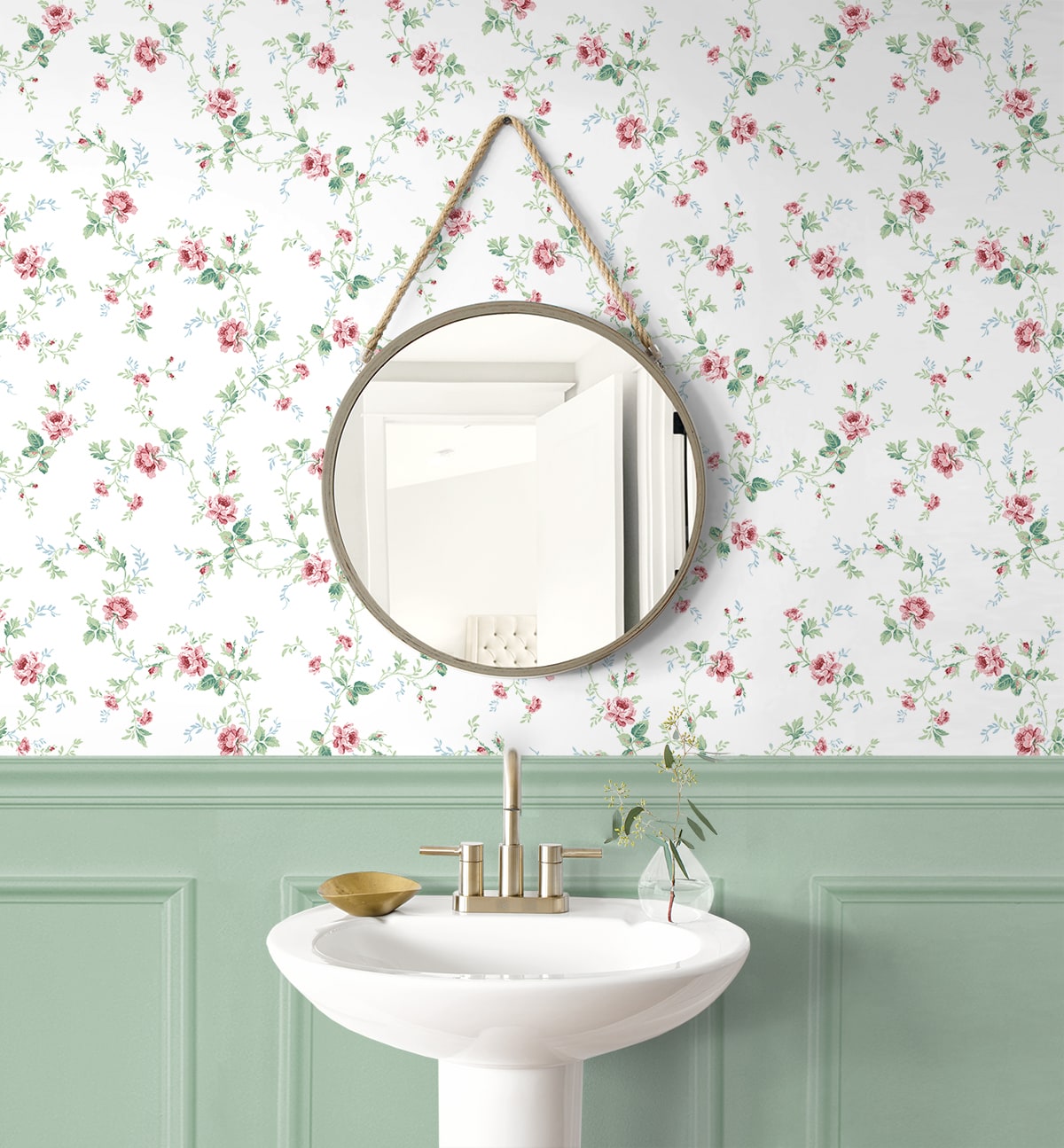 Blossom Floral Trail Peel and Stick Removable Wallpaper