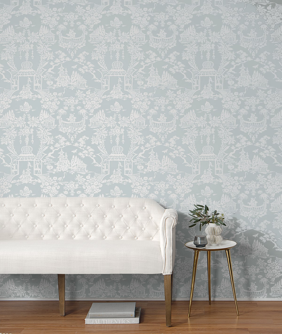 Garden Chinoiserie Premium Screen Printed Peel and Stick Removable Wallpaper