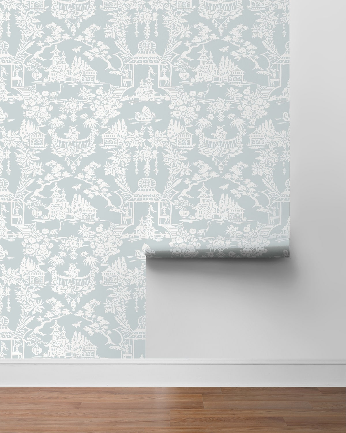 Garden Chinoiserie Premium Screen Printed Peel and Stick Removable Wallpaper