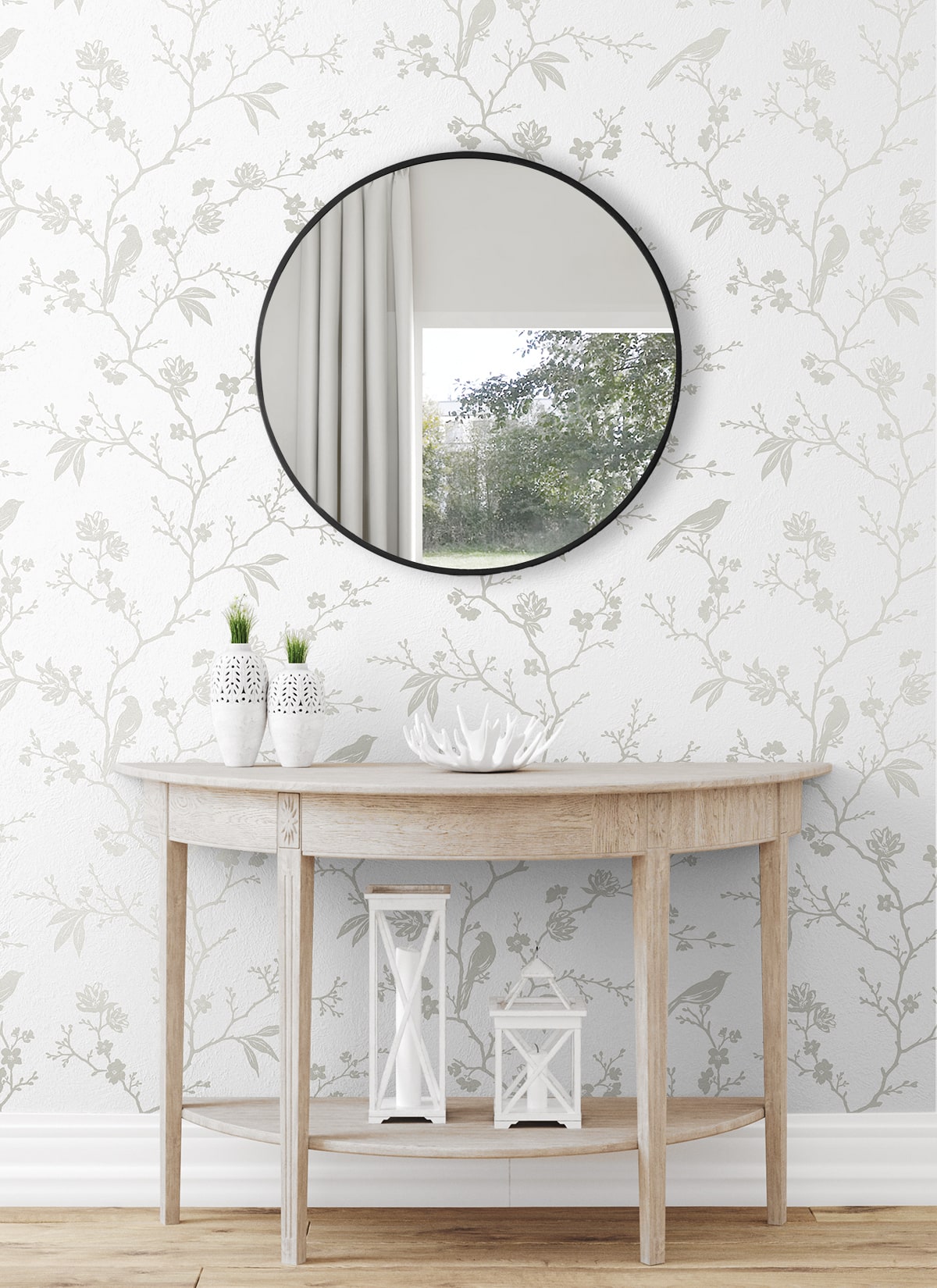 Songbird Chinoiserie Premium Screen Printed Peel and Stick Removable Wallpaper