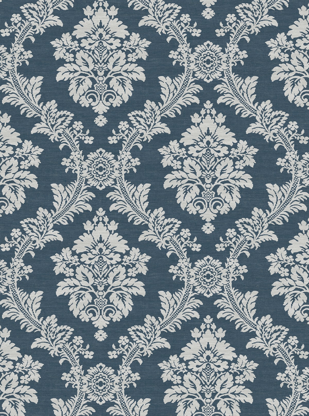 Seaside Damask Premium Screen Printed Peel and Stick Removable Wallpaper