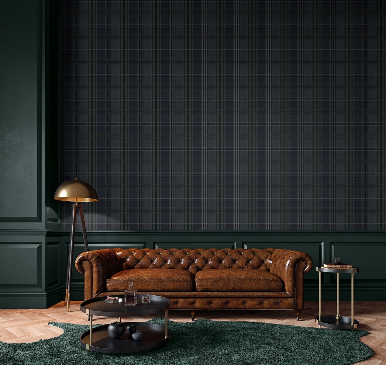 Classic Plaid Peel and Stick Removable Wallpaper