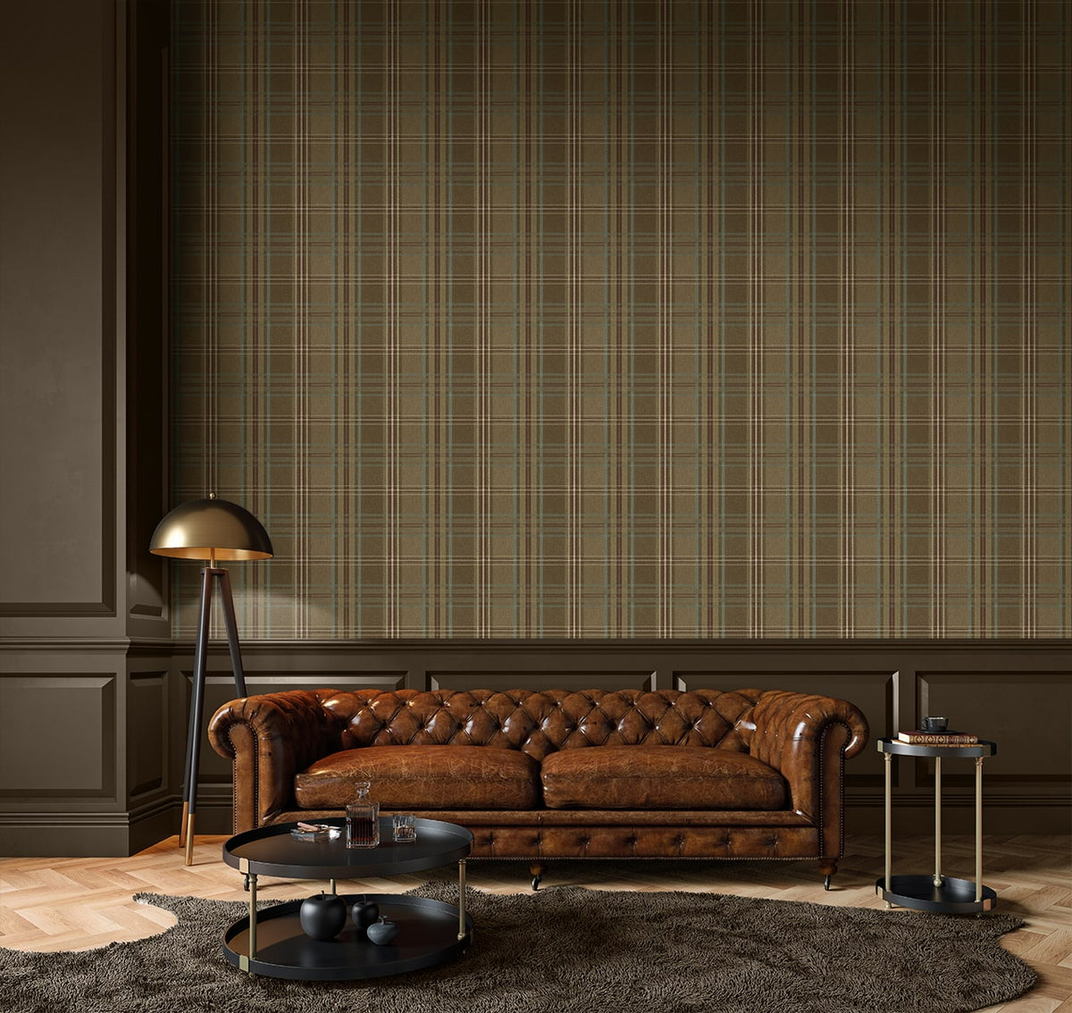 Classic Plaid Peel and Stick Removable Wallpaper