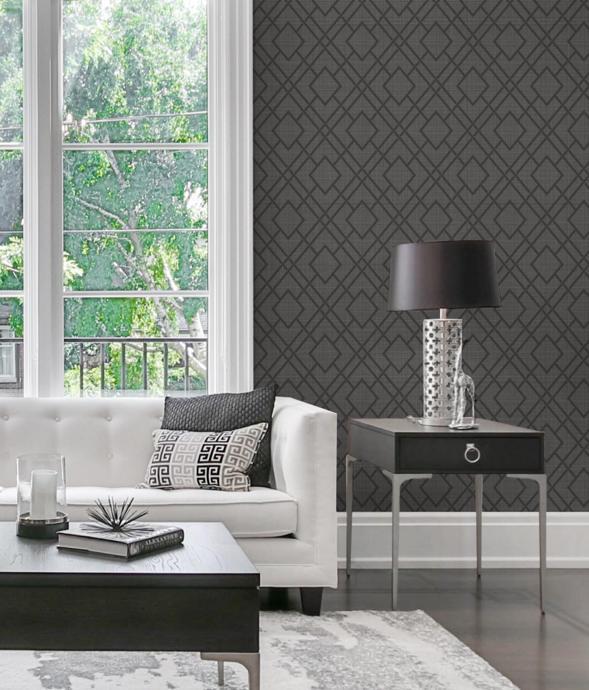 Diamond Trail Geometric Premium Peel and Stick Removable Wallpaper
