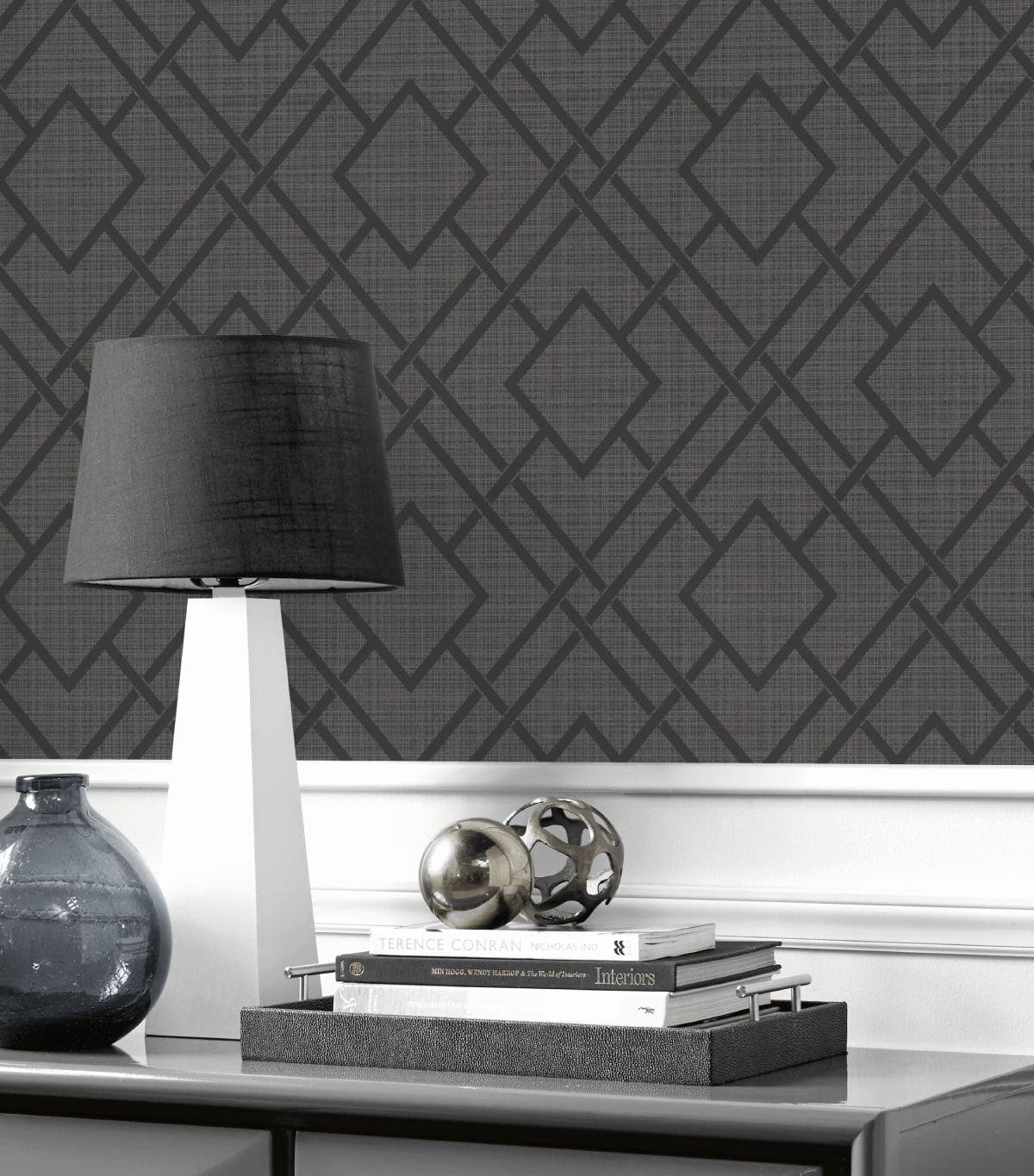 Diamond Trail Geometric Premium Peel and Stick Removable Wallpaper