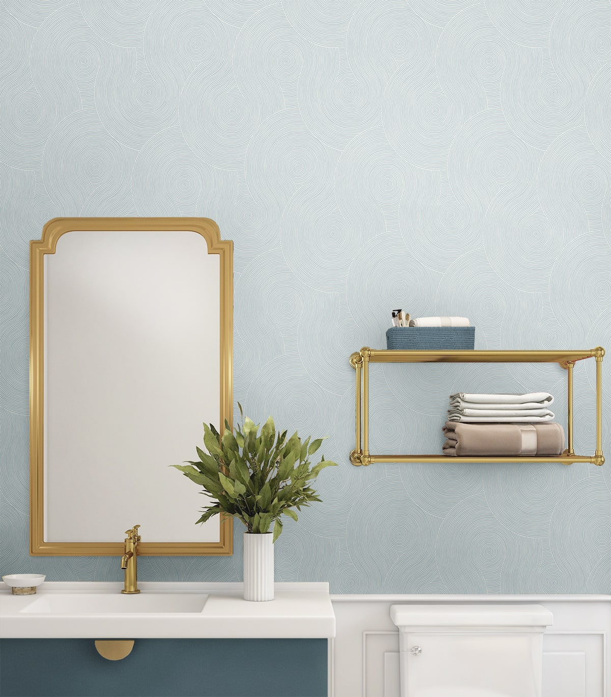 Swirl Geo Premium Peel and Stick Removable Wallpaper
