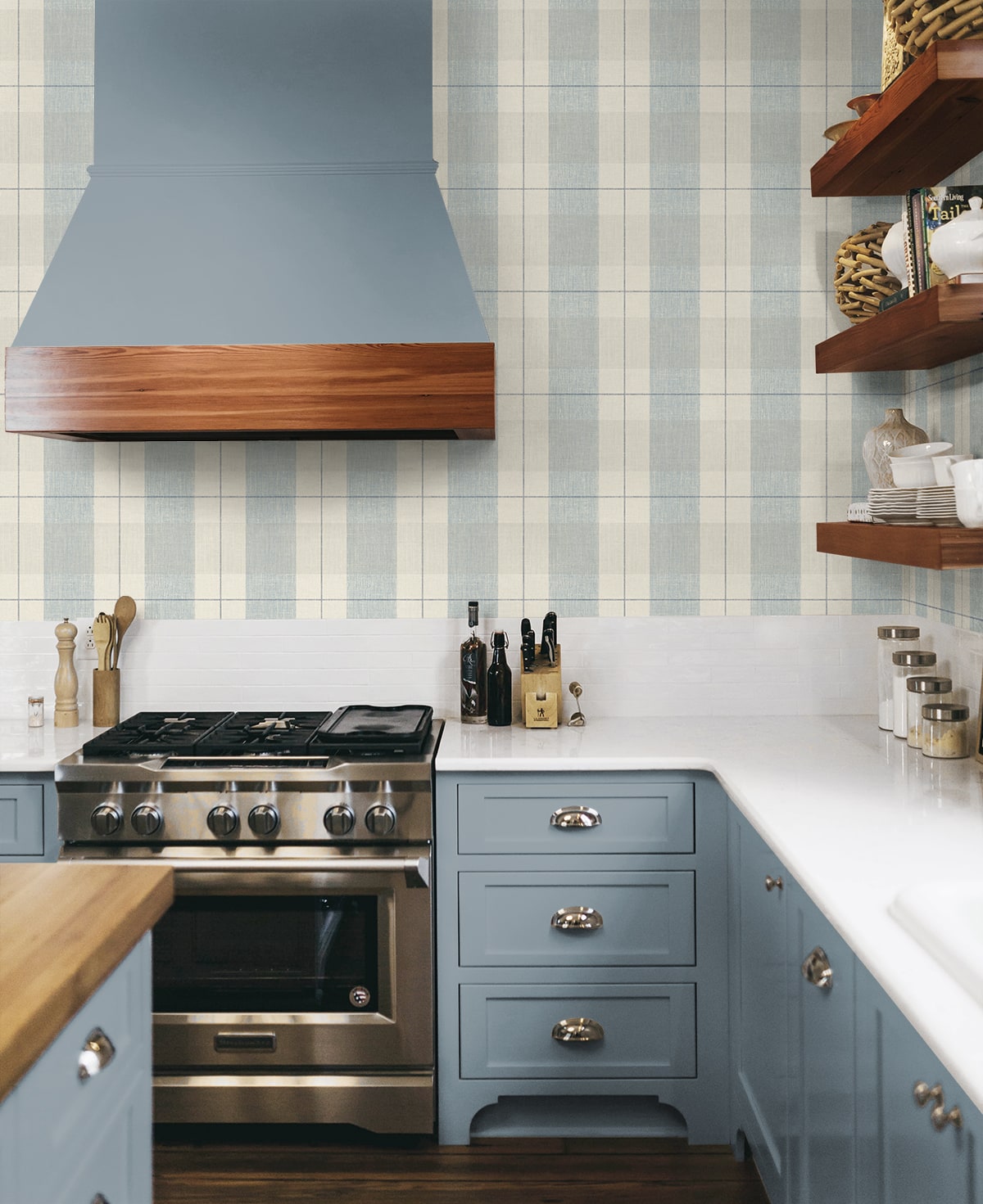 Lenox Hill Plaid Peel and Stick Removable Wallpaper