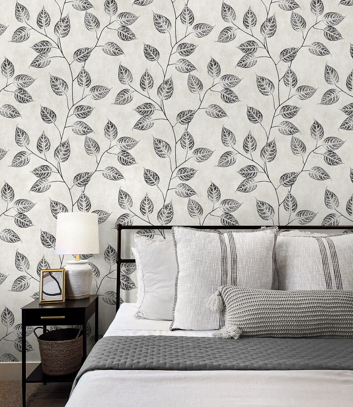 Leaf Silhouette Premium Peel and Stick Removable Wallpaper