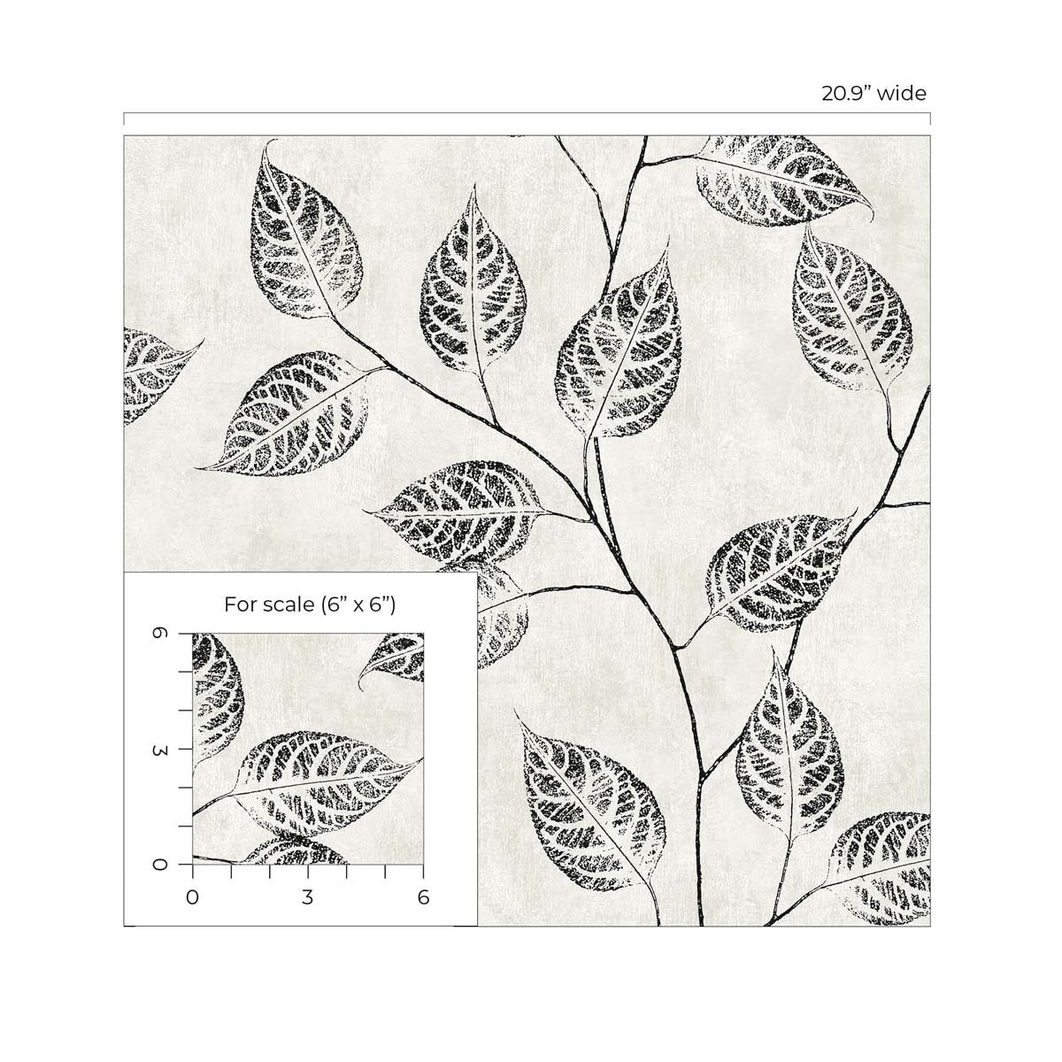 Leaf Silhouette Premium Peel and Stick Removable Wallpaper