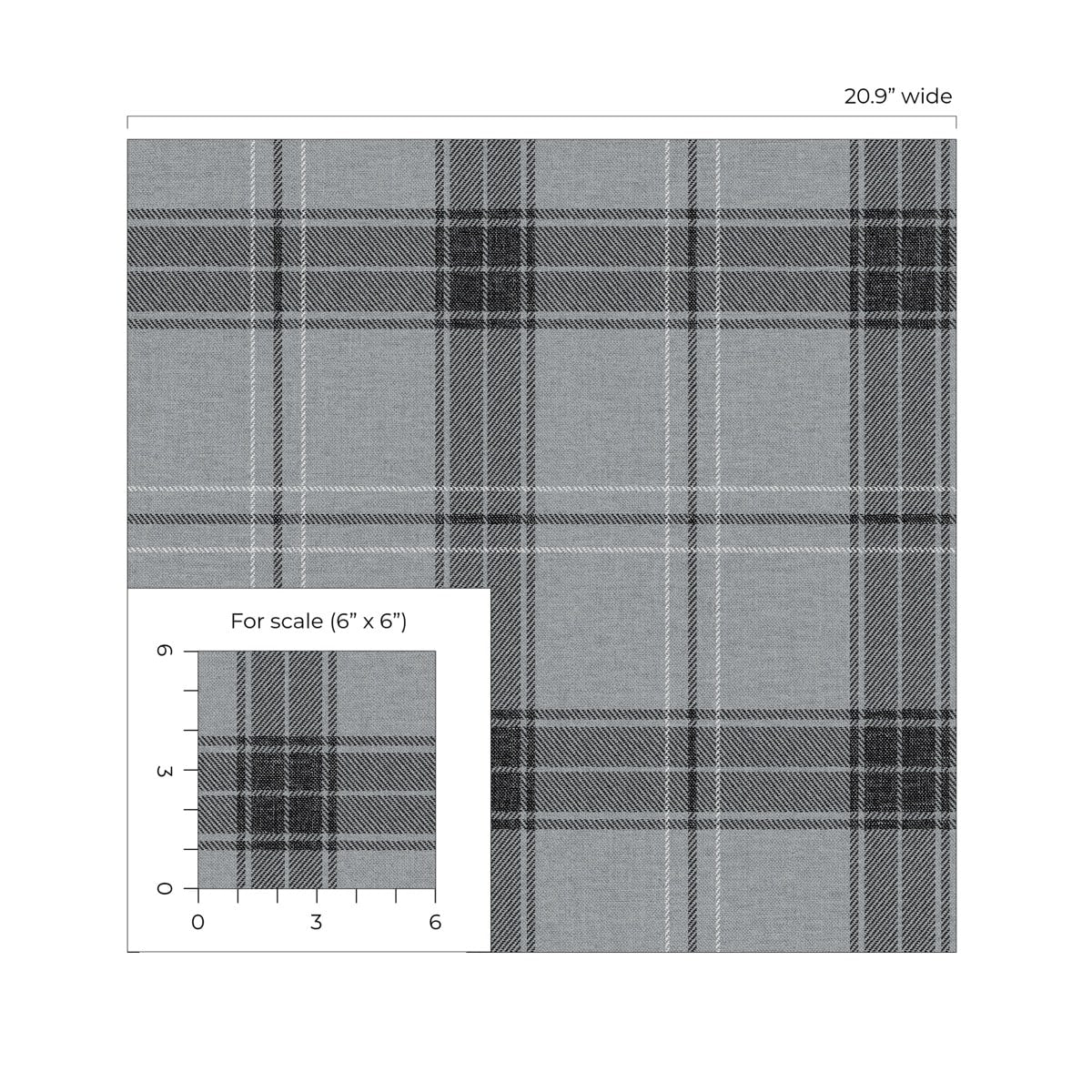Manorvale Plaid Premium Peel and Stick Removable Wallpaper