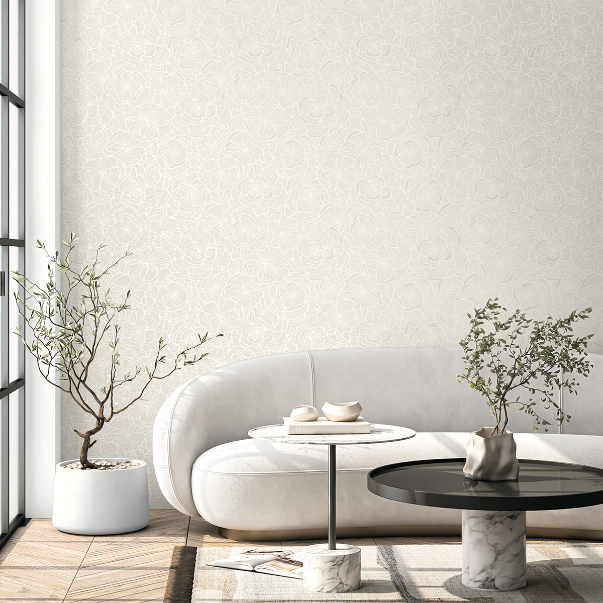 Camellia Floral Premium Peel and Stick Removable Wallpaper