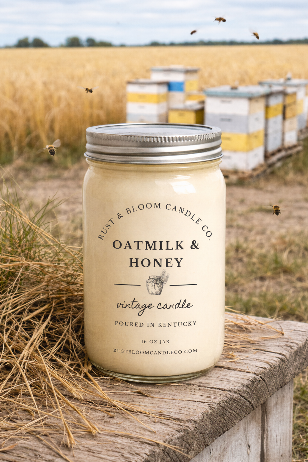 Oatmilk & Honey 16 Oz Soy Candle