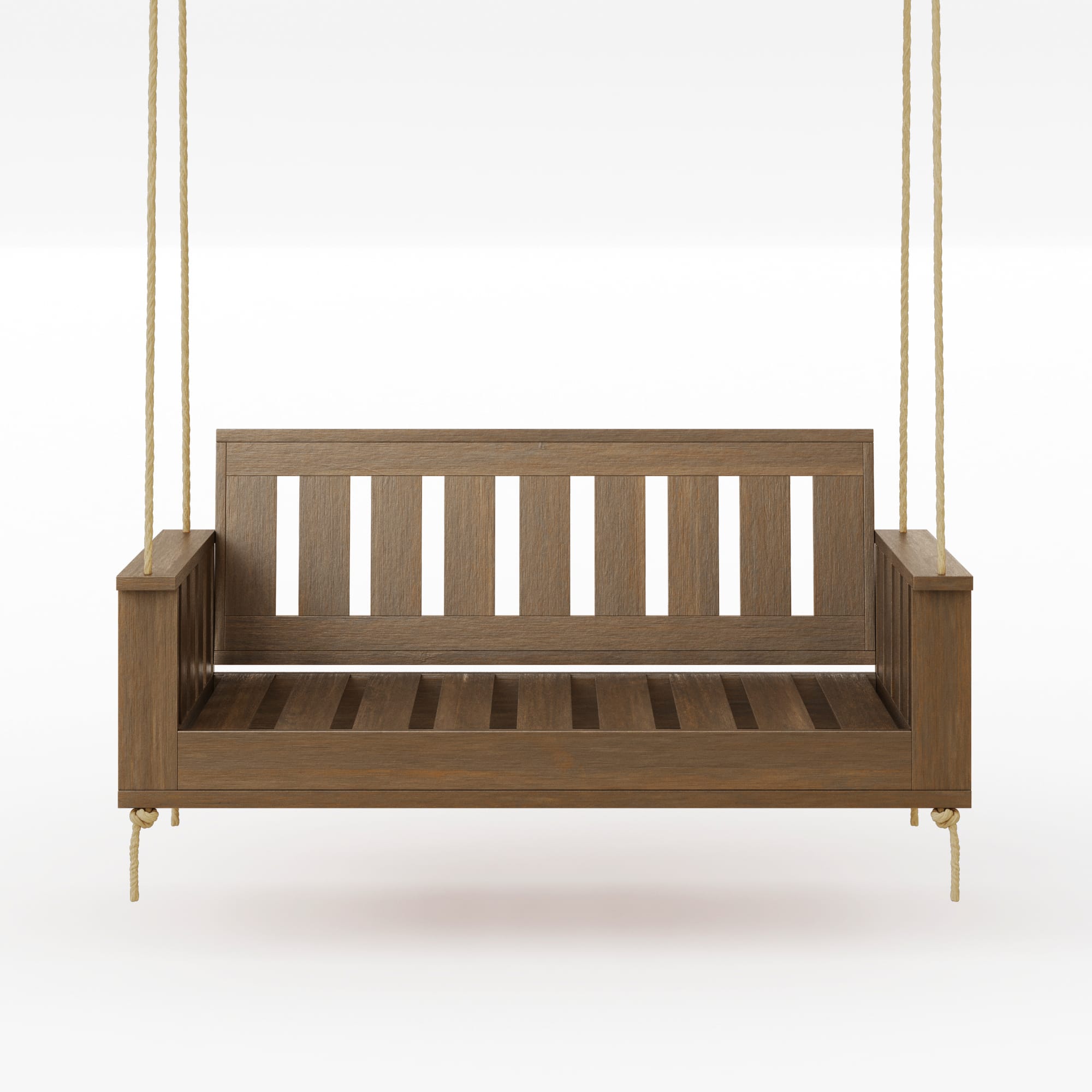 Amish Casual Rockford Daybed Swing Package with Included Cushions, Sofa, Oak Stain with Clearcoat