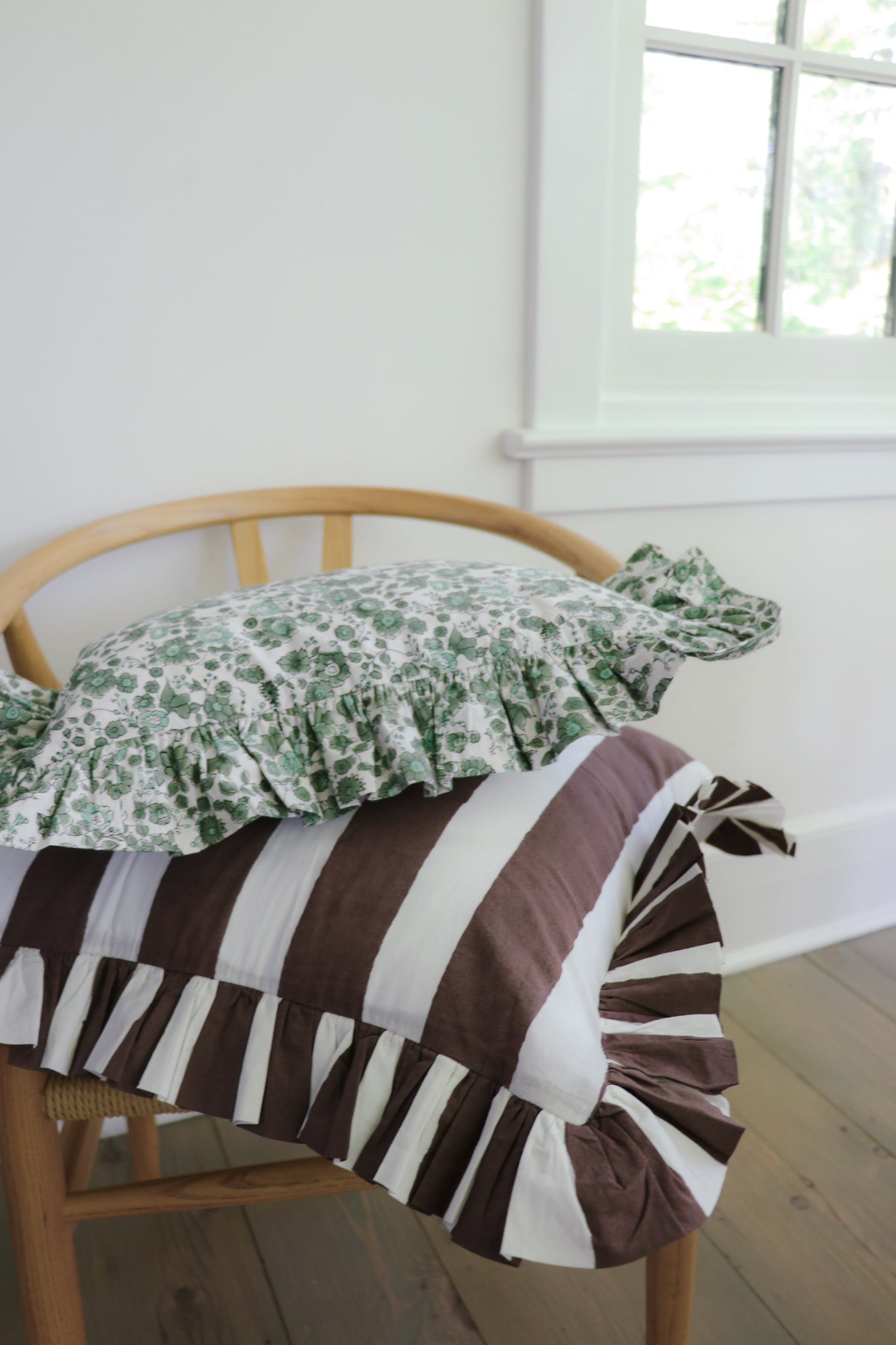 Olive Floral Throw Pillow (12 x 16)