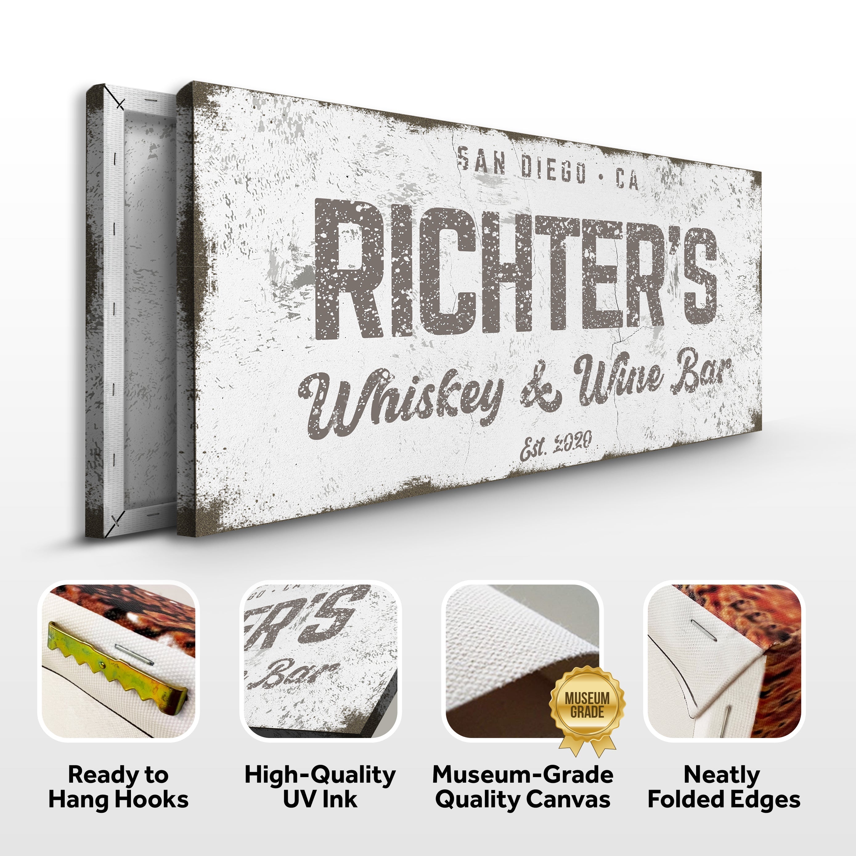 Personalized Whiskey and Wine Bar Sign: Custom Bar Signs for Home Bar β Perfect Man Cave Wall Decor & Ideal Gift for Wine Lovers