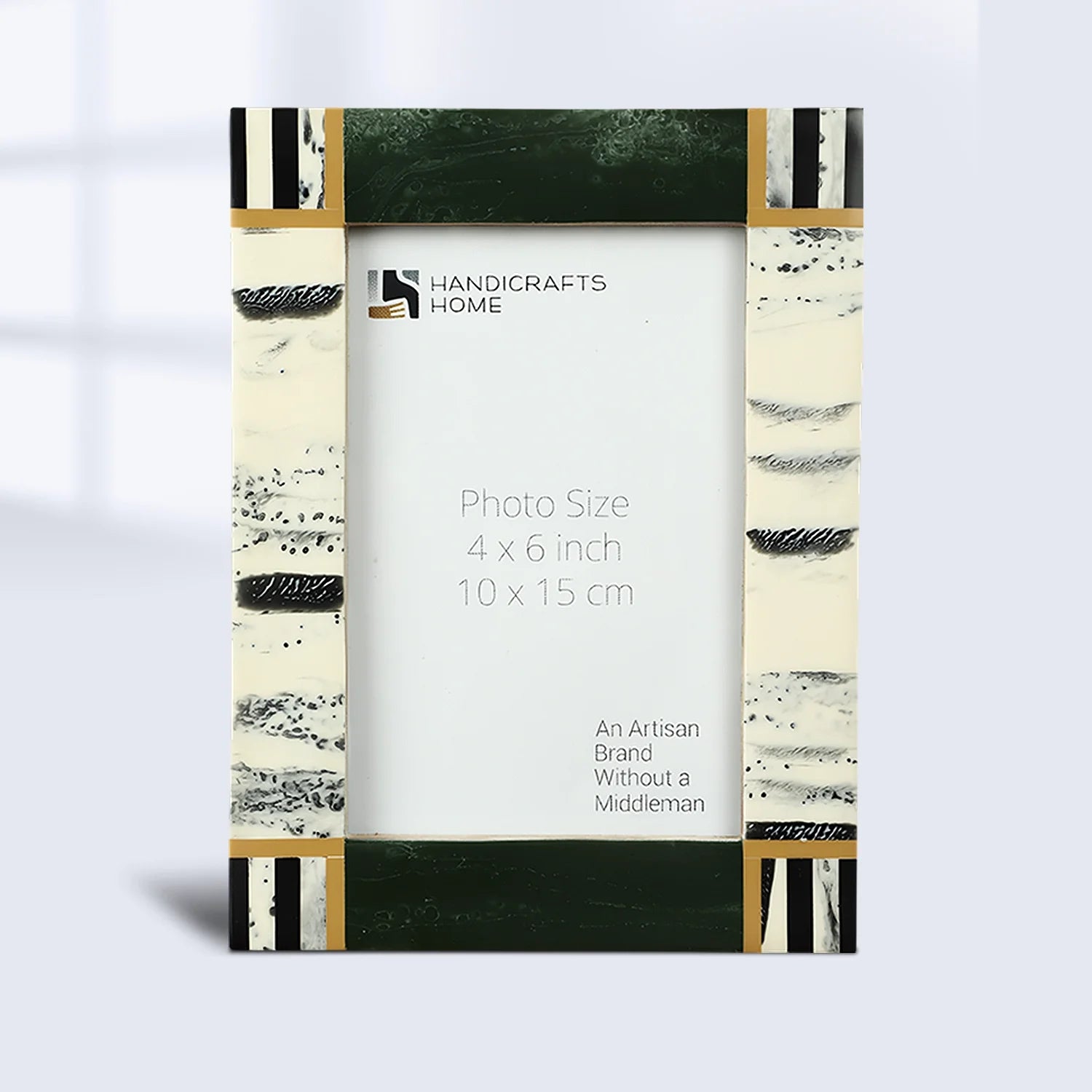 Picture Frame Abstract Ink Collection Resin Inlay Sea Green – 4x6 & 5x7"
