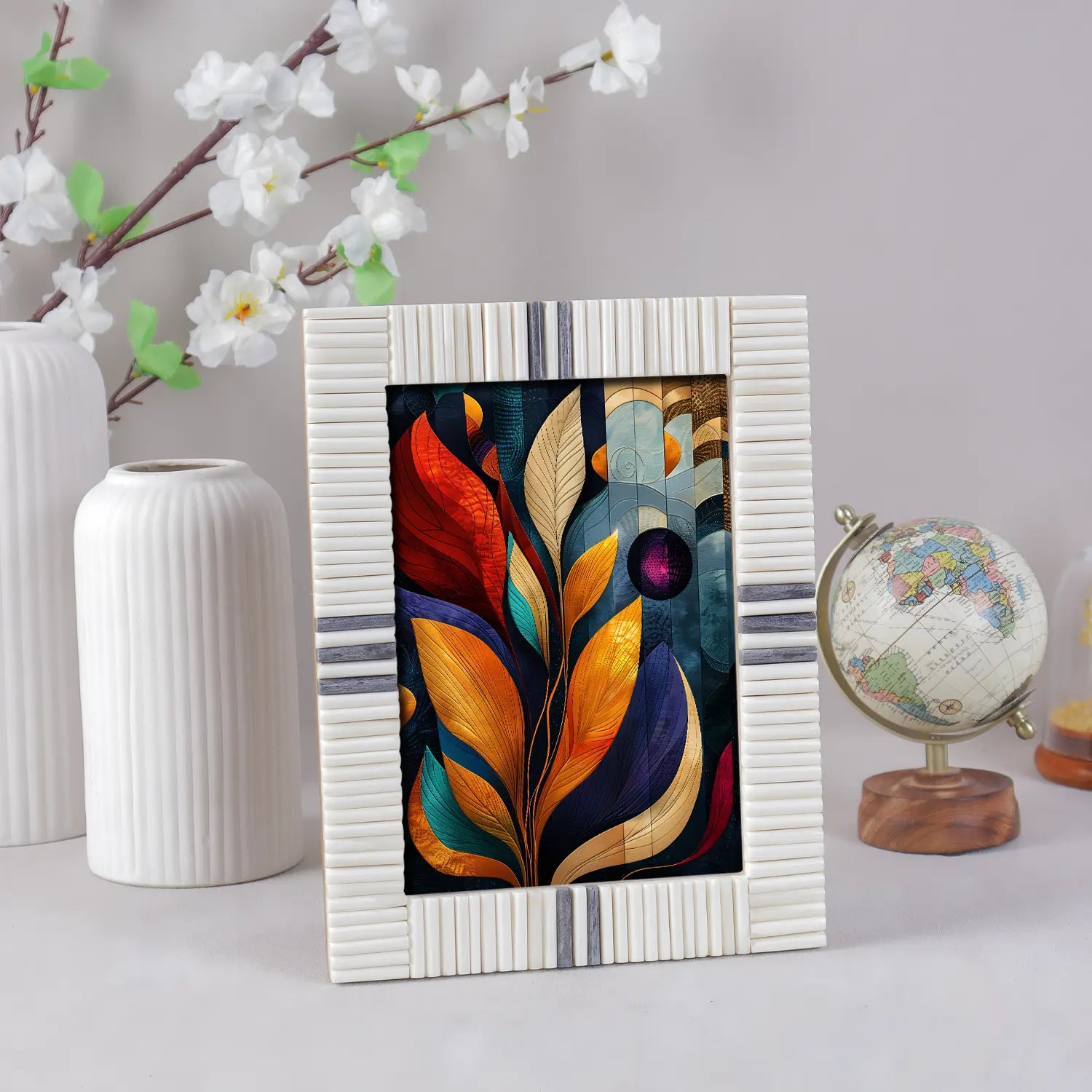 Ivory Ridge Bone Inlay Picture Photo Frame 4x6 5x7 8x10