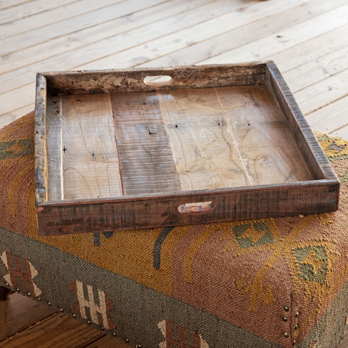 Large Primitive Wooden Tray