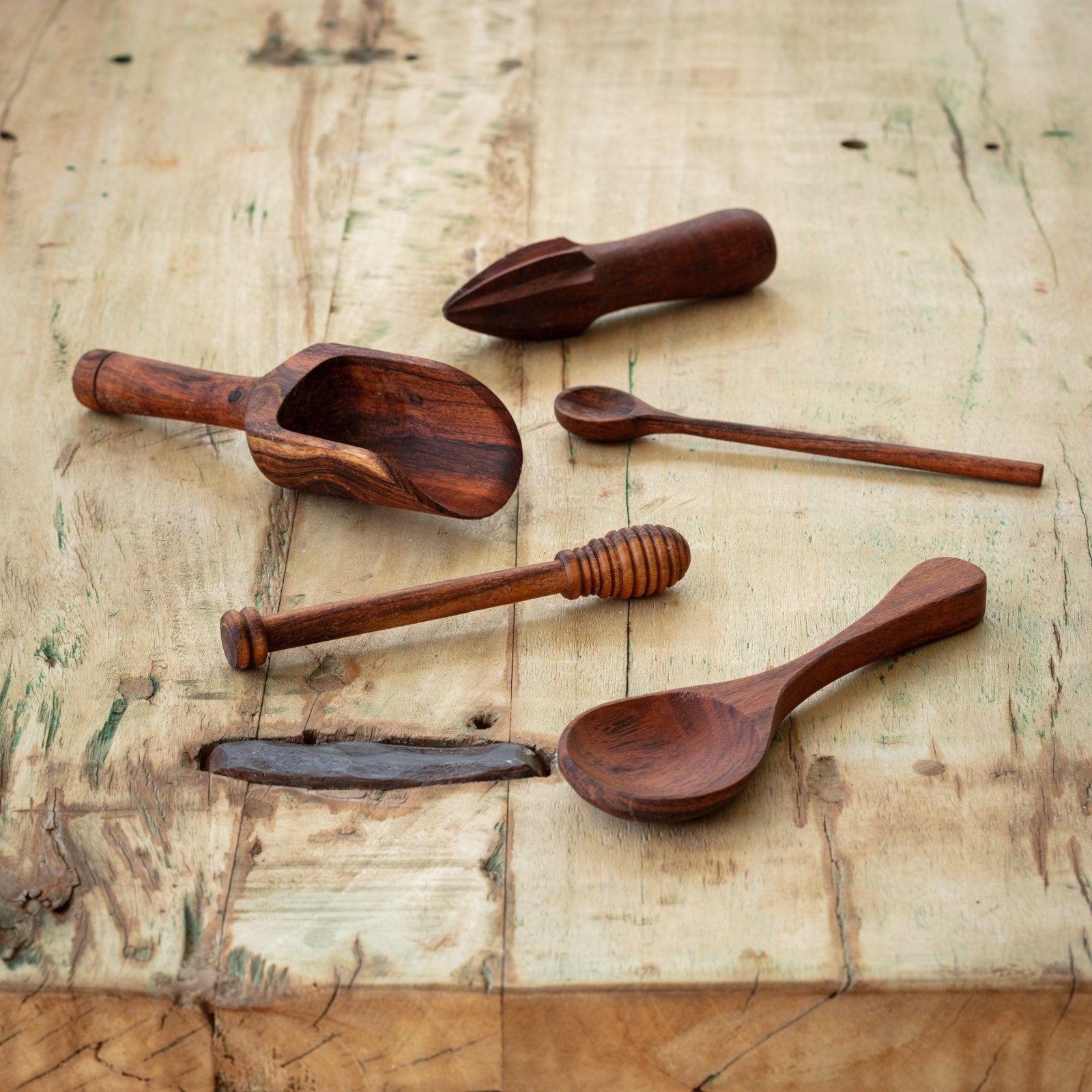 Collected Wooden Utensils - Set of 5