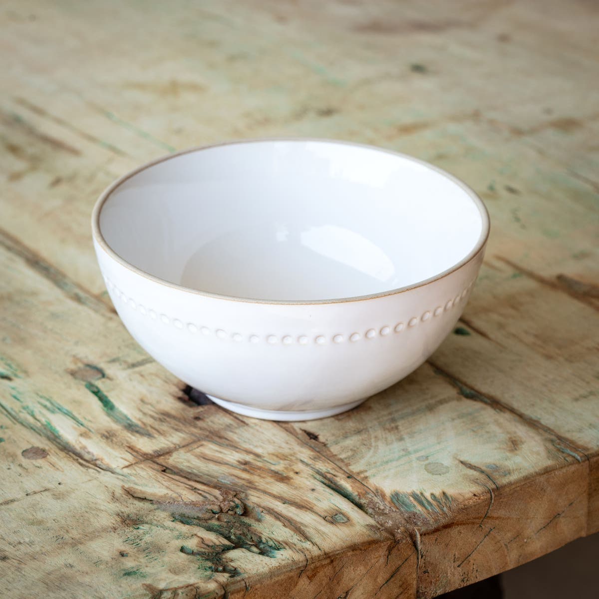 Isabella White Stoneware Soup Bowl