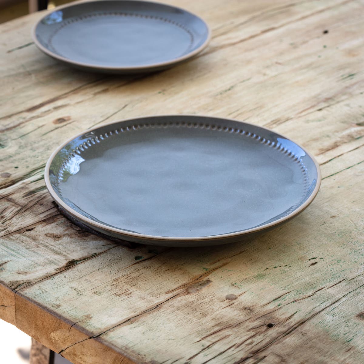 Legbar Blue Stoneware Dinner Plate