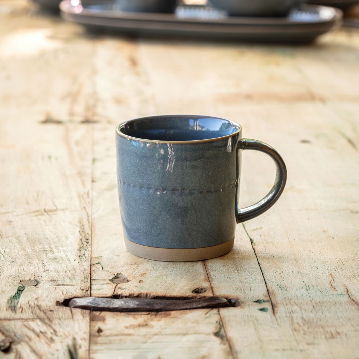 Legbar Blue Stoneware Coffee Mug