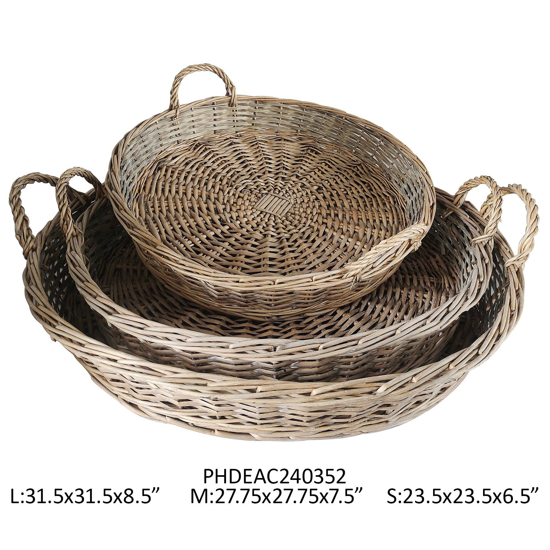 Olive Tray Picking Baskets - - Set of 3