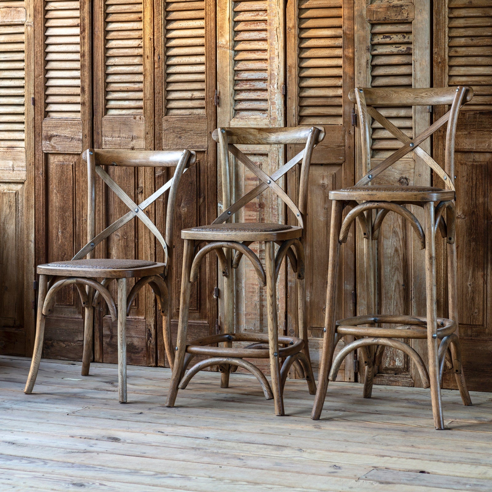 Porch View Cross Back Bar Stool