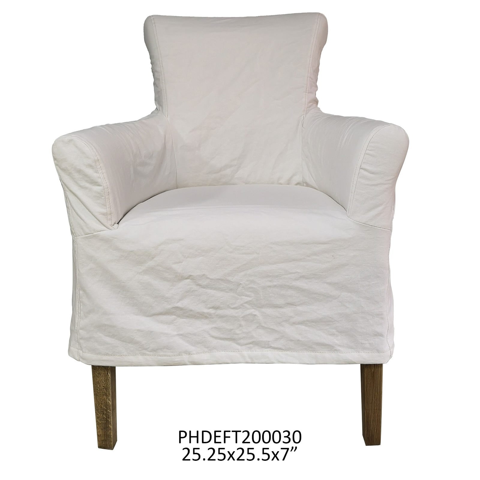 White Slipcovered Chair