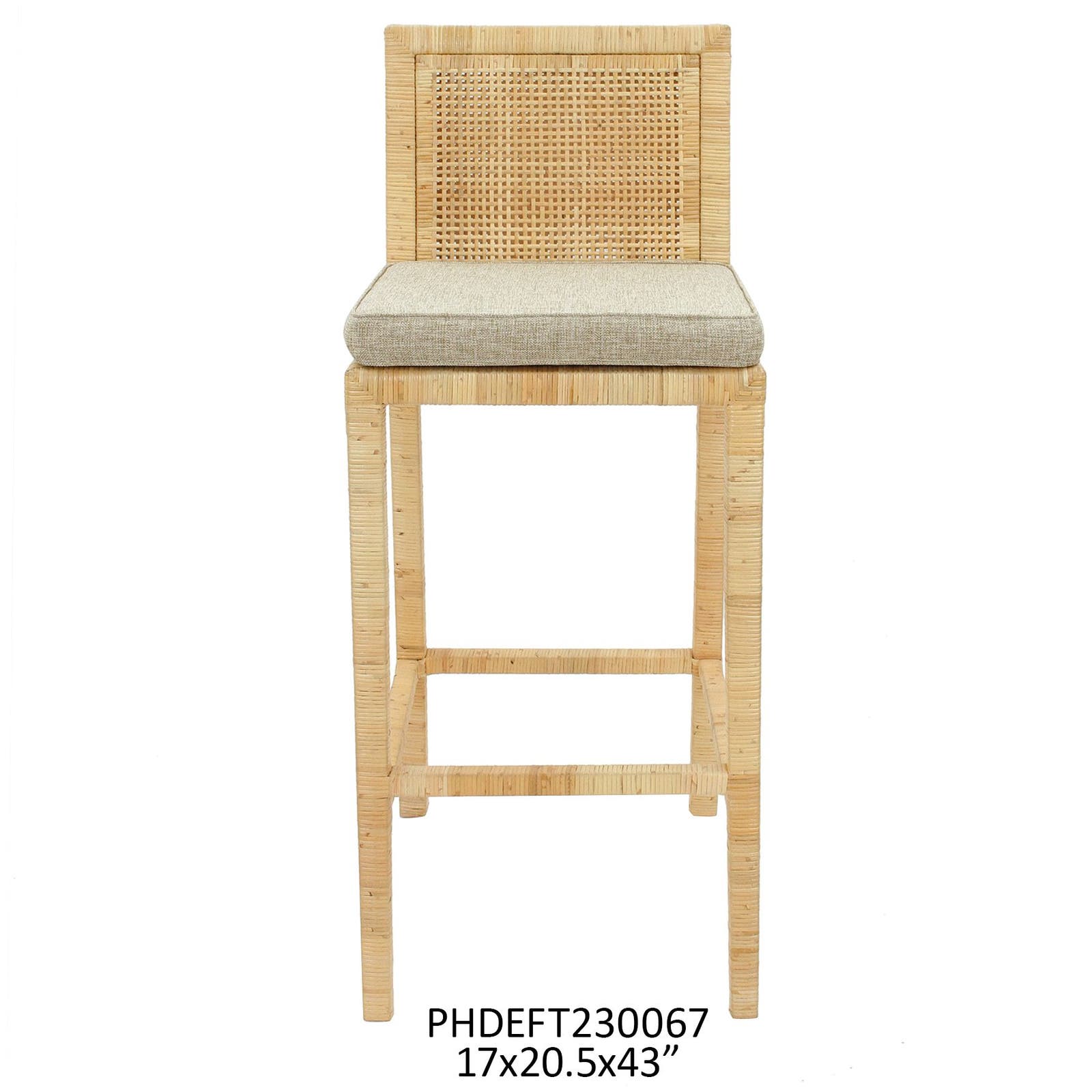Austin Rattan Bar Stool