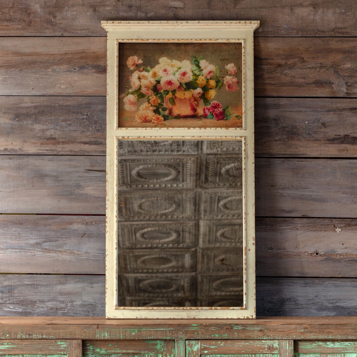 Floral Trumeau Wall Mirror