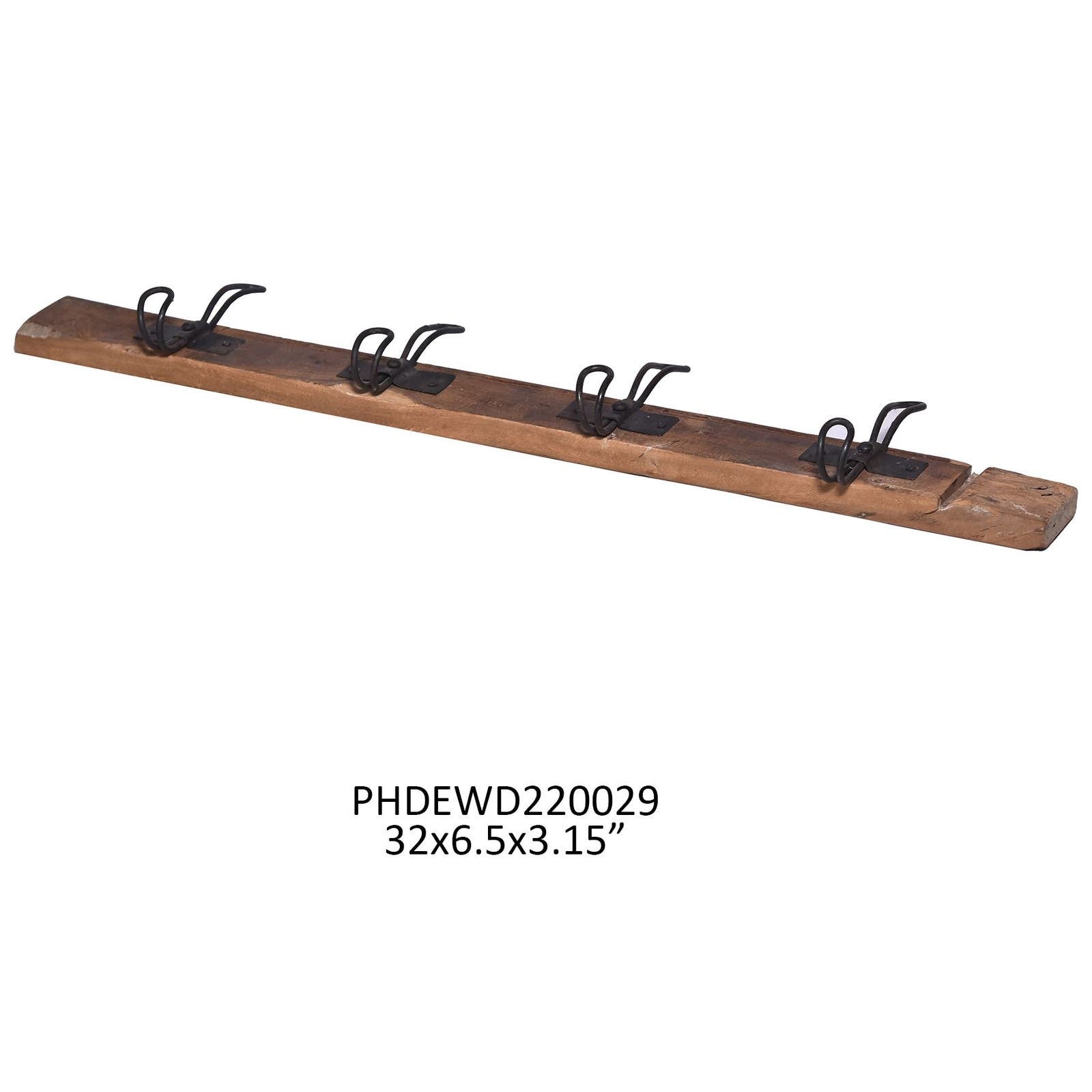 Rustic Wood and Iron Coat Hanger