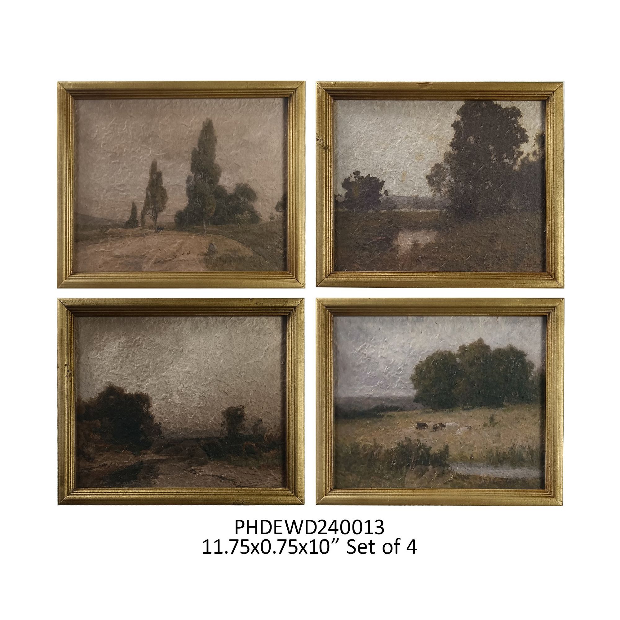 Muted Landscapes Framed Prints - - Set of 4