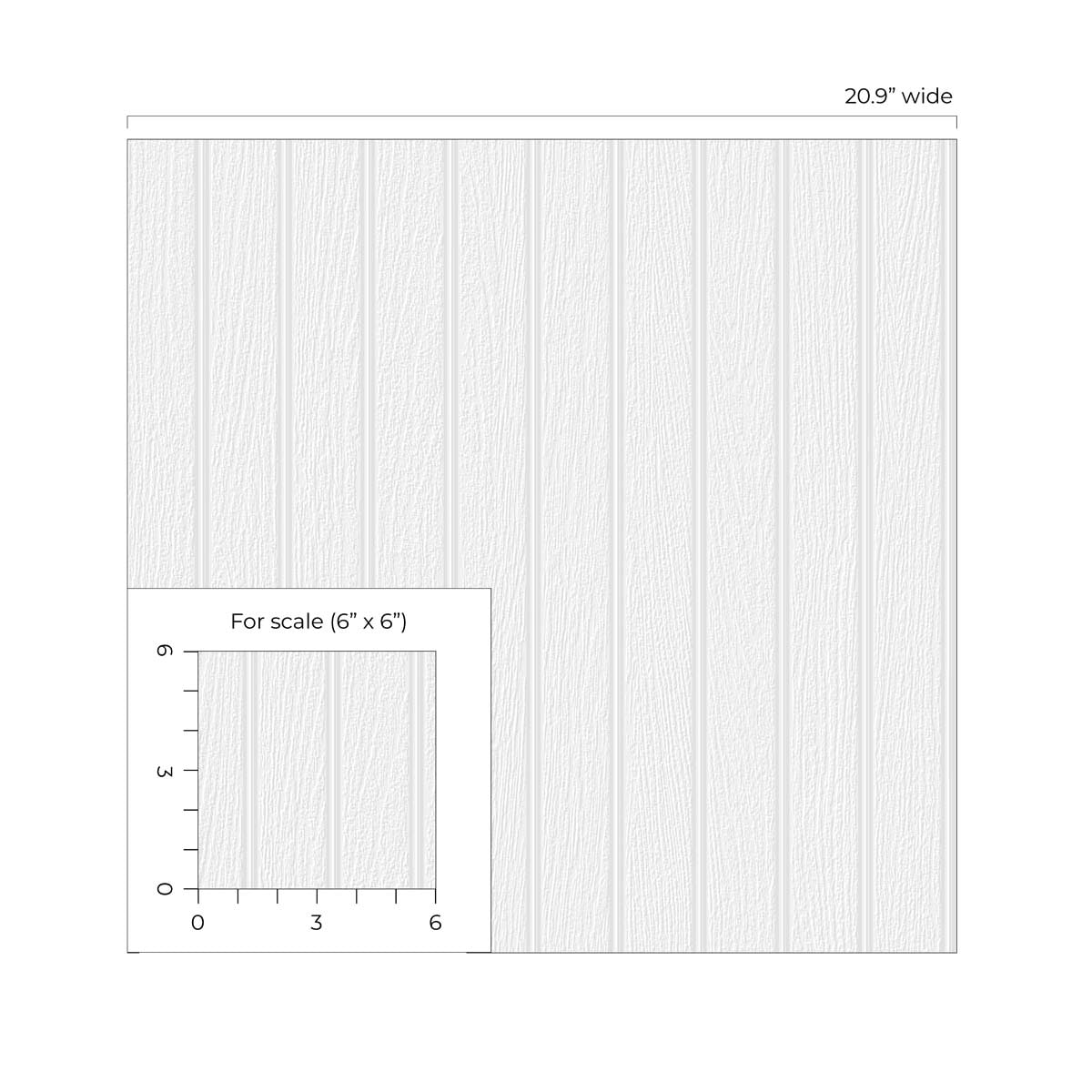 Paintable Faux Beadboard Peel and Stick Removable Wallpaper