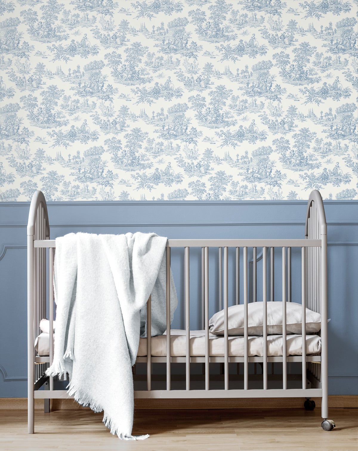 Chateau Toile Vintage Prepasted Wallpaper