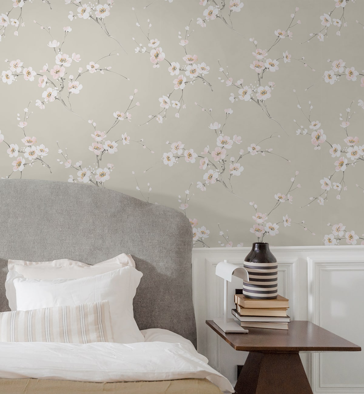 Blossoming Branches Floral Prepasted Wallpaper