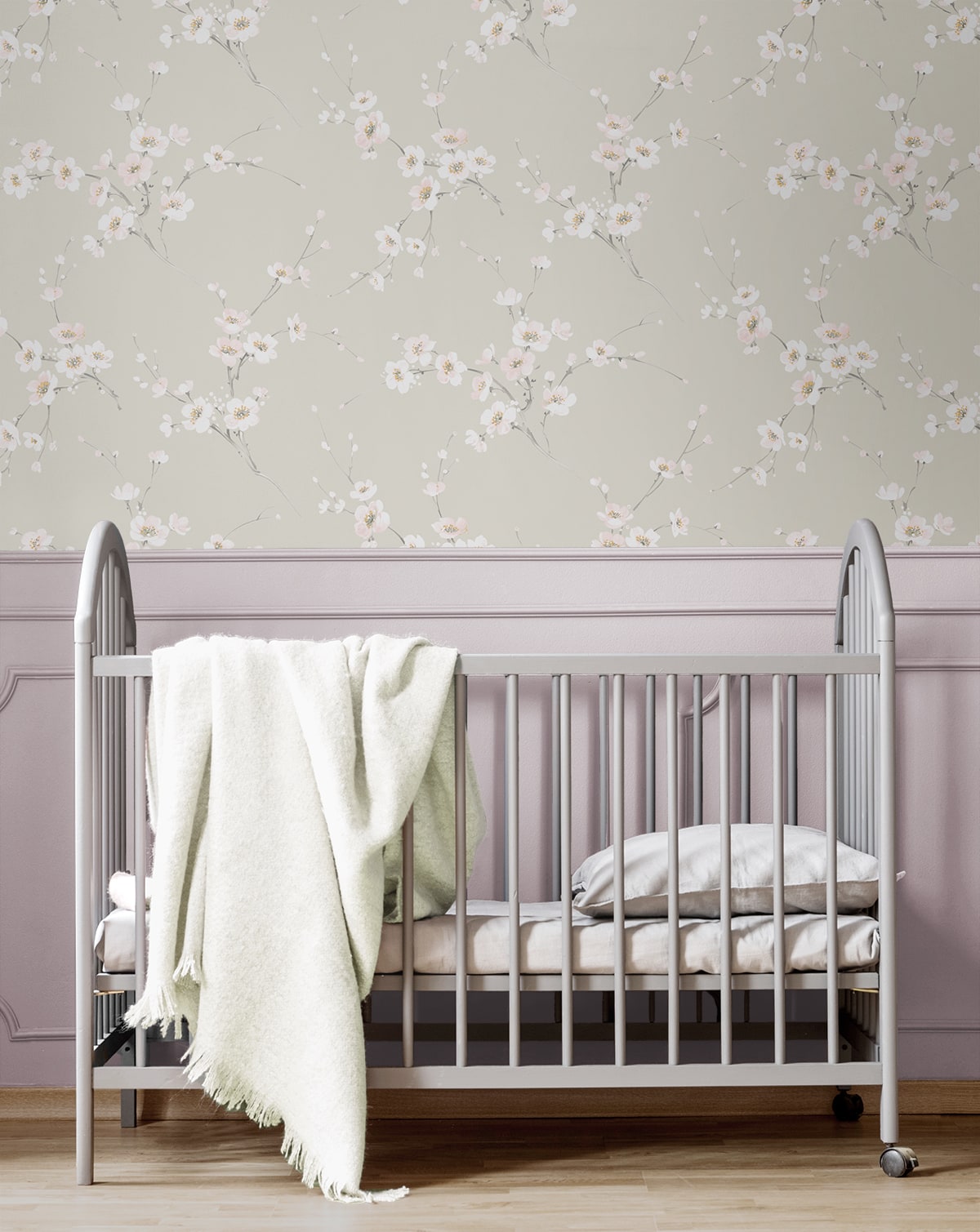 Blossoming Branches Floral Prepasted Wallpaper