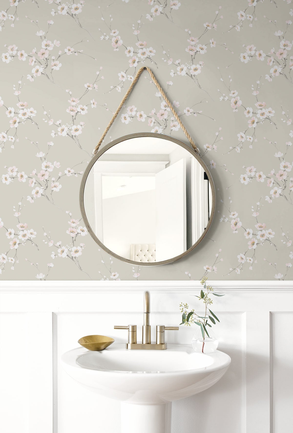 Blossoming Branches Floral Prepasted Wallpaper