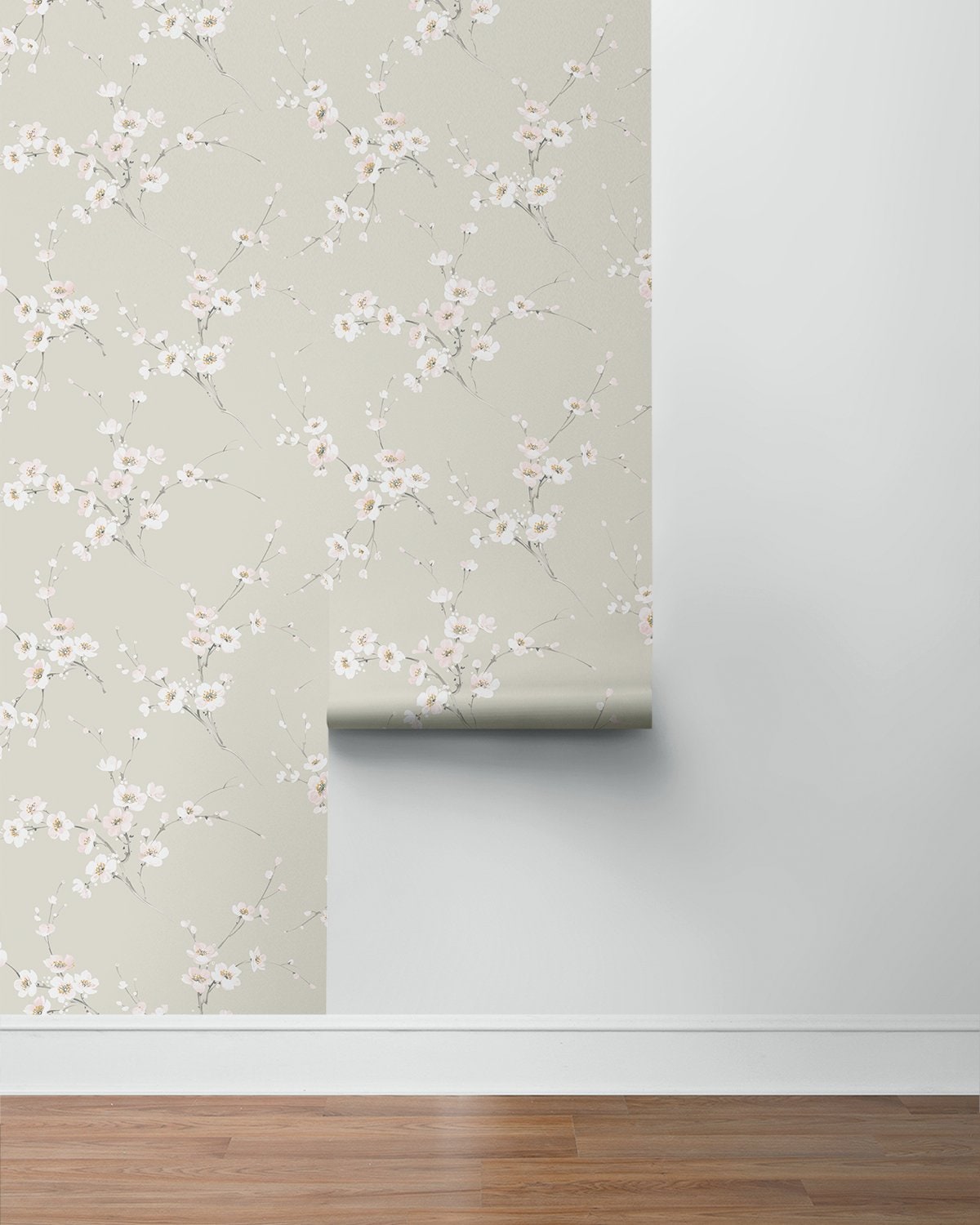Blossoming Branches Floral Prepasted Wallpaper