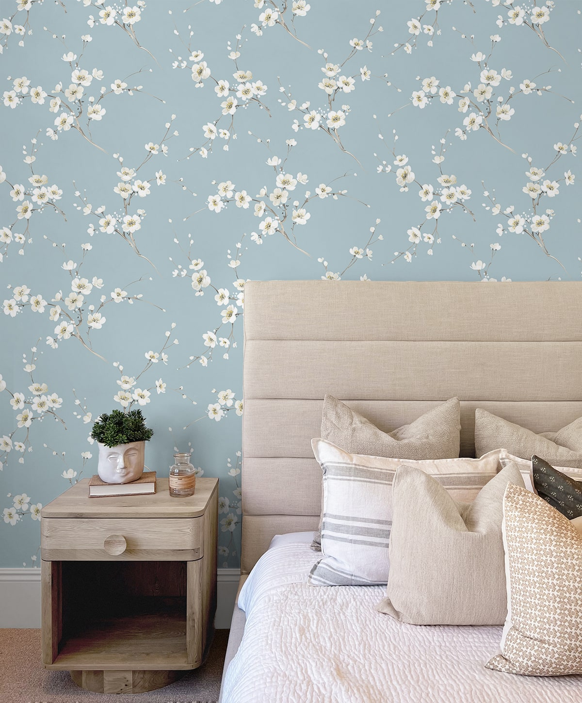 Blossoming Branches Floral Prepasted Wallpaper
