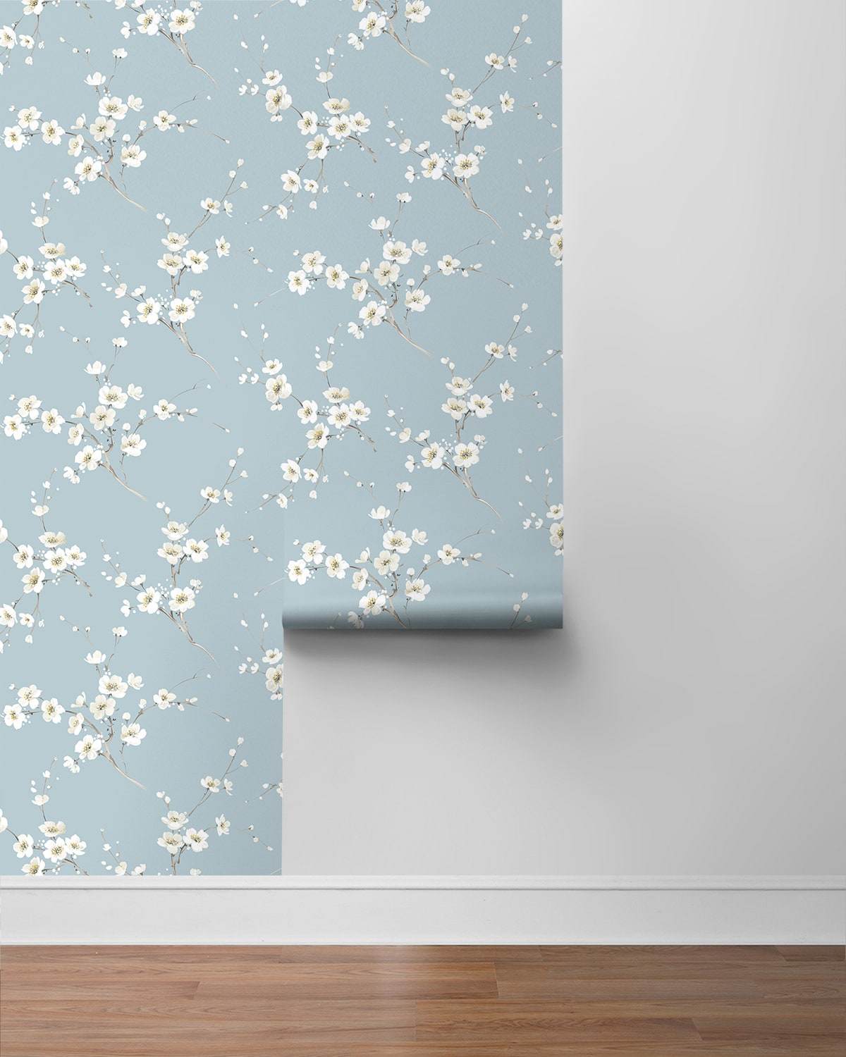 Blossoming Branches Floral Prepasted Wallpaper