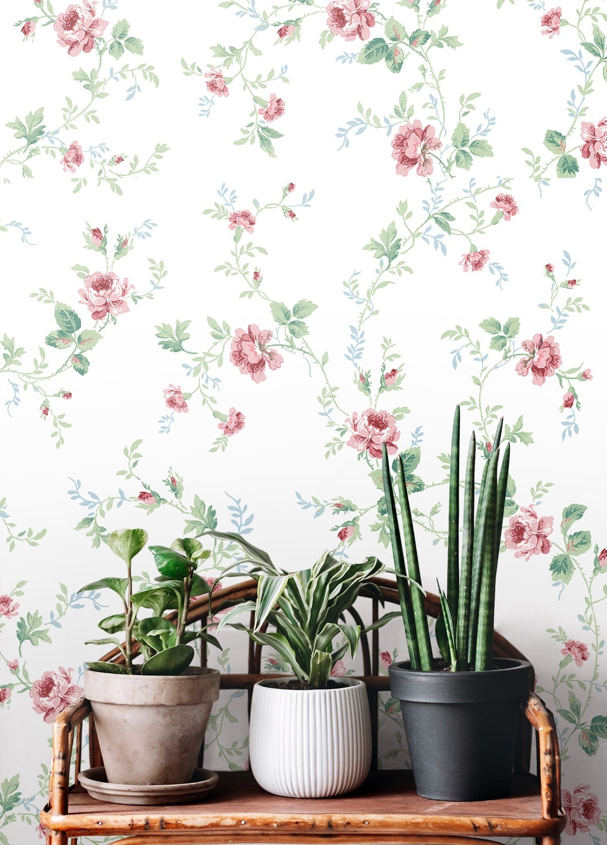 Meadow Floral Trail Traditional Prepasted Wallpaper