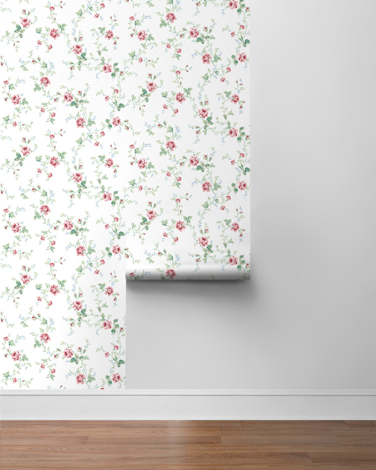 Meadow Floral Trail Traditional Prepasted Wallpaper