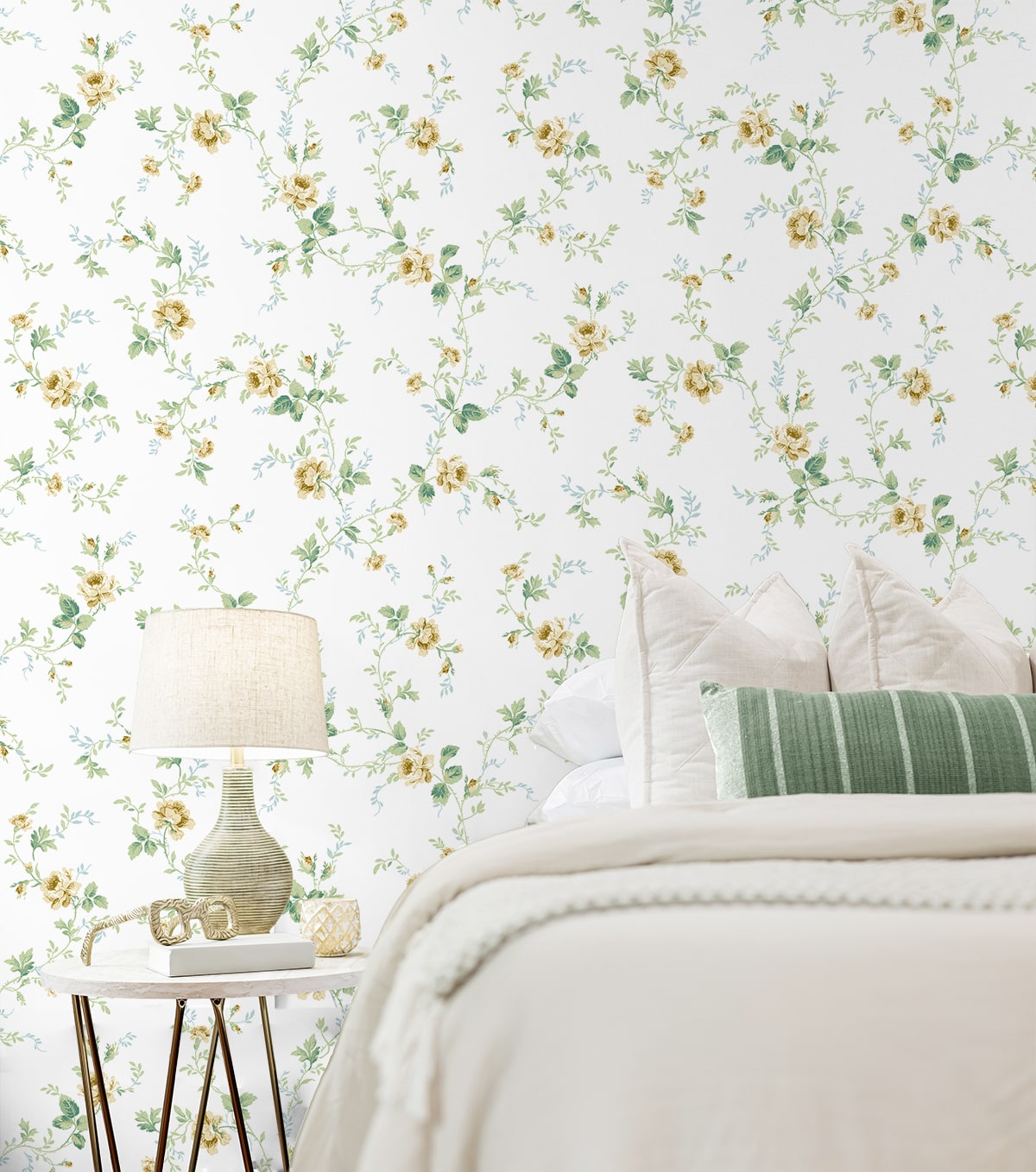 Meadow Floral Trail Traditional Prepasted Wallpaper