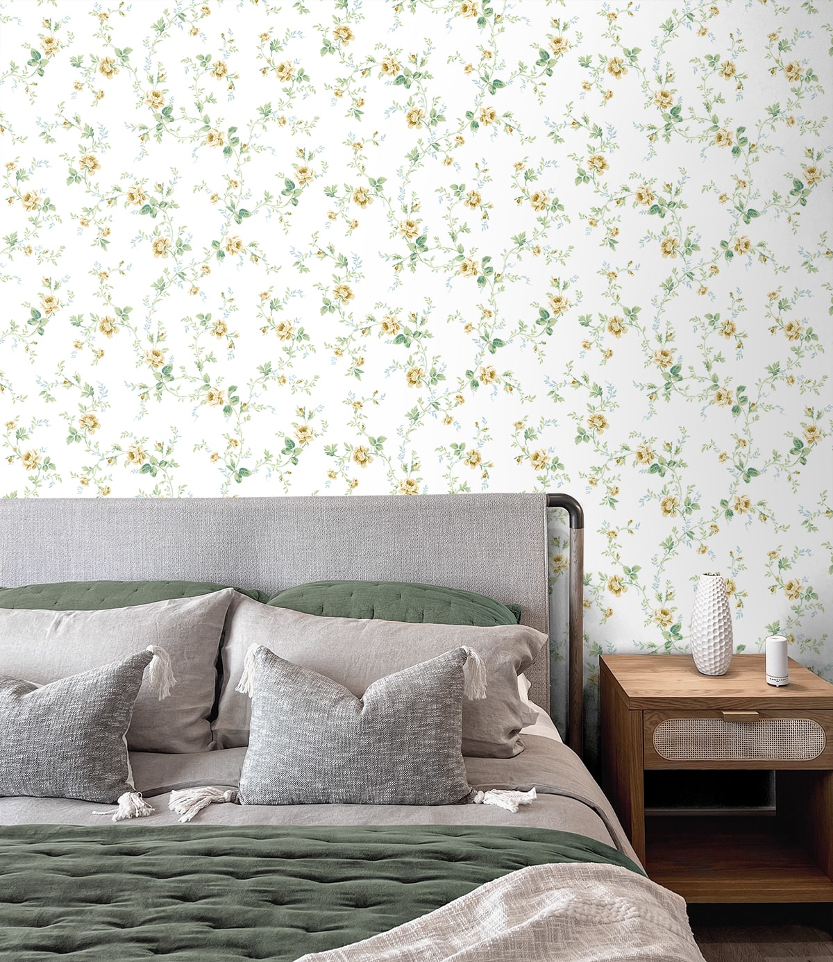 Meadow Floral Trail Traditional Prepasted Wallpaper